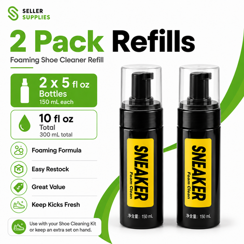 Foaming Shoe Cleaner 5oz Bottle - 2 Pack